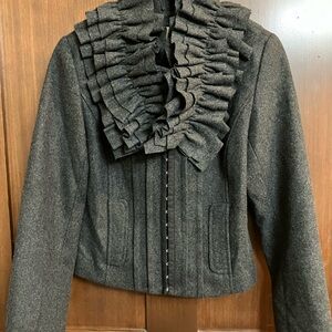 Hinge Gray Coat - Unique Design Details